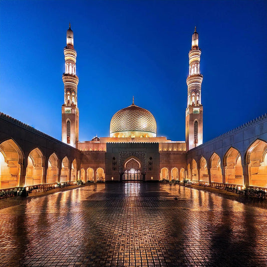 Muscat mosque at night